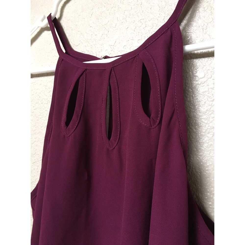 NWOT Maroon cutout blouse